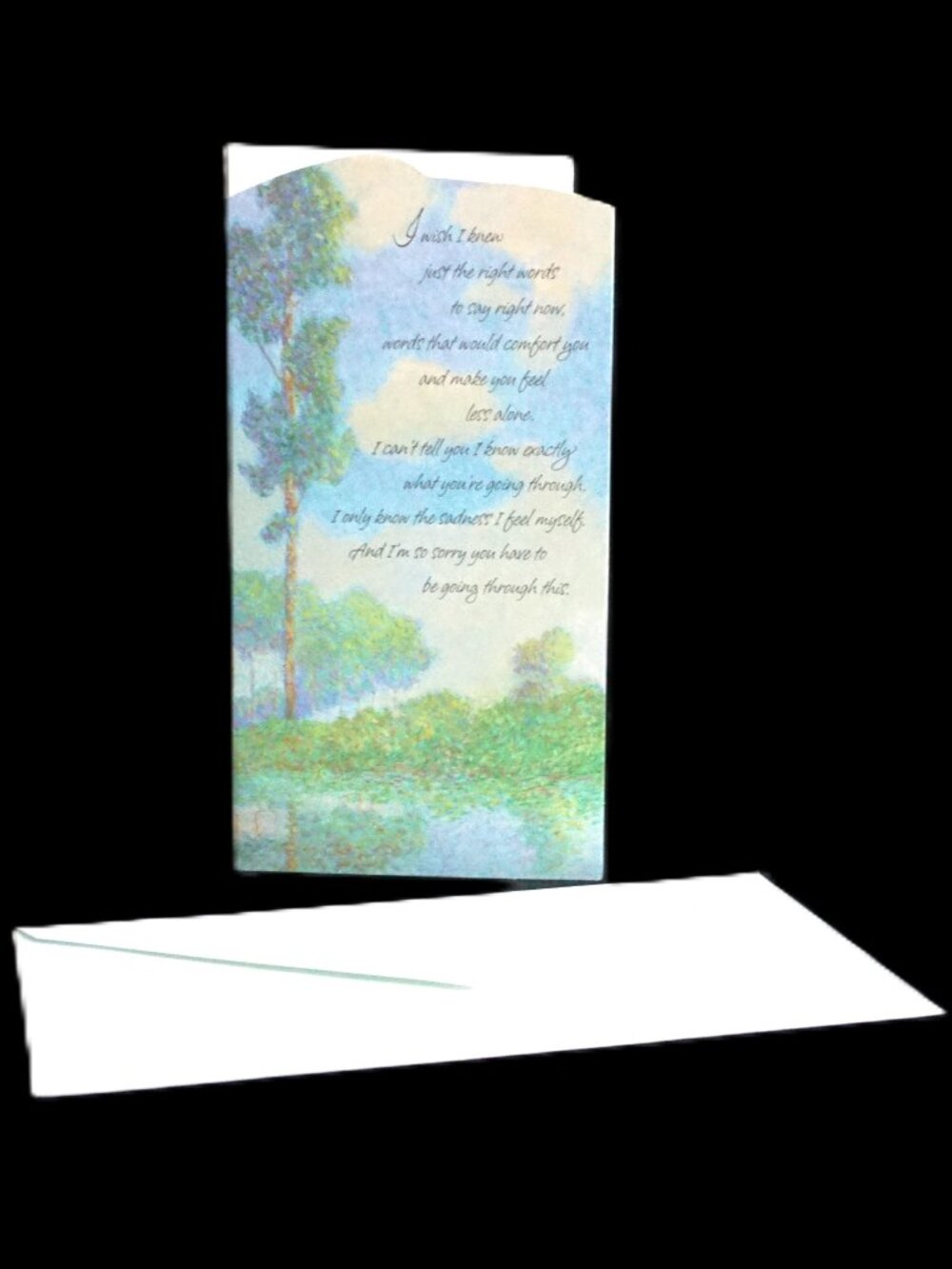 Hallmark Vintage Peaceful Forest Between You and Me Sympathy Greeting Card